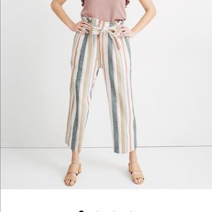 NWT Madewell Tie-Waist Pull-On Crop Pants …